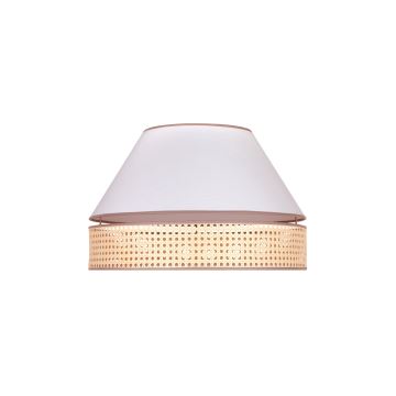 Duolla - Loftlampe AVIGNON 1xE27/15W/230V diameter 50 cm hvid/Rattan