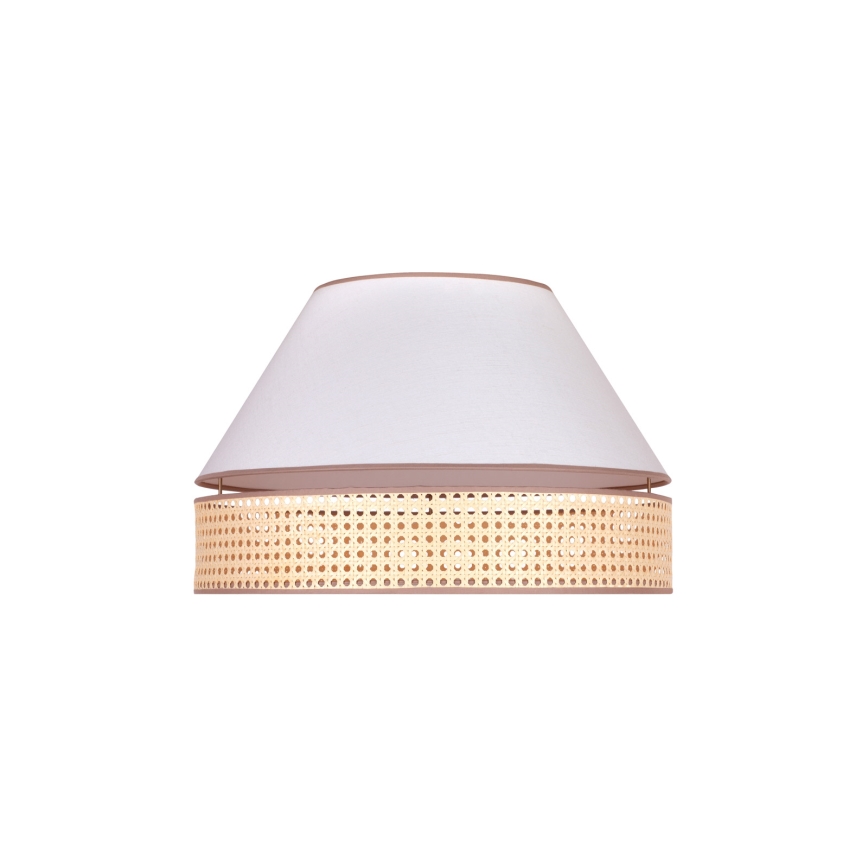 Duolla - Loftlampe AVIGNON 1xE27/15W/230V diameter 50 cm hvid/Rattan