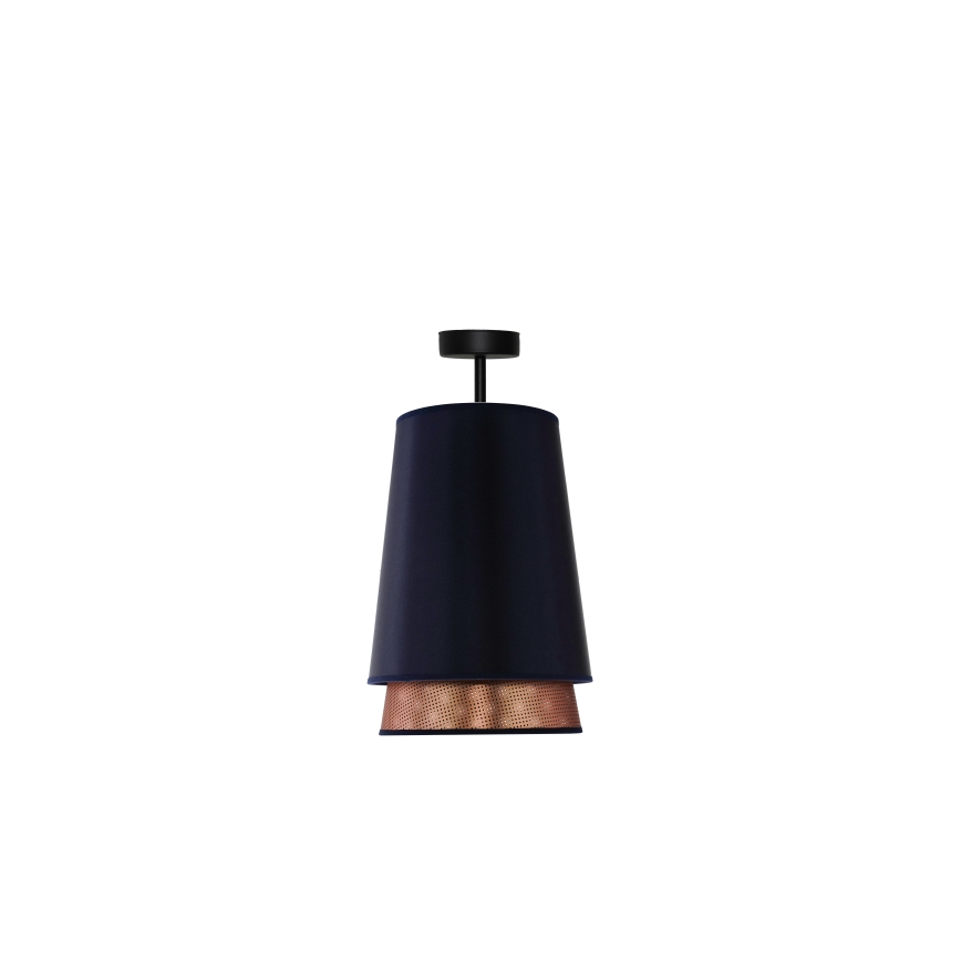 Duolla - Loftlampe BELL SHINY 1xE27/15W/230V blå/kobber