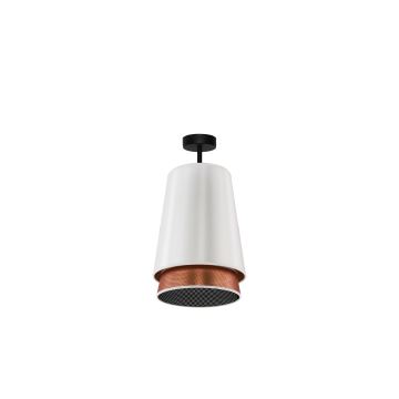 Duolla - Loftlampe BELL SHINY 1xE27/15W/230V hvid/kobber