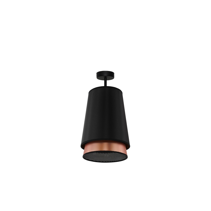 Duolla - Loftlampe BELL SHINY 1xE27/15W/230V sort/kobber