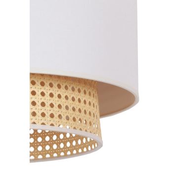 Duolla - Loftlampe BOHO 1xE27/15W/230V diam. 45 cm cremefarvet/rattan