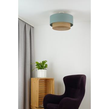 Duolla - Loftlampe  BOHO 1xE27/15W/230V diameter 45 cm grøn/brun