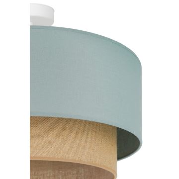 Duolla - Loftlampe  BOHO 1xE27/15W/230V diameter 45 cm grøn/brun