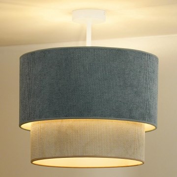 Duolla - Loftlampe CORDUROY 1xE27/15W/230V blå/beige