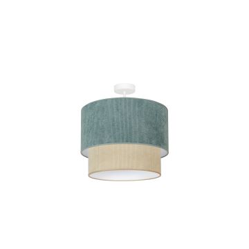 Duolla - Loftlampe CORDUROY 1xE27/15W/230V blå/beige