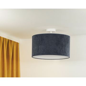 Duolla - Loftlampe CORDUROY 1xE27/15W/230V mørkeblå