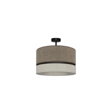 Duolla - Loftlampe DOUBLE 1xE27/15W/230V brun/grå