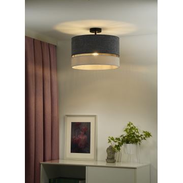 Duolla - Loftlampe DOUBLE 1xE27/15W/230V grå