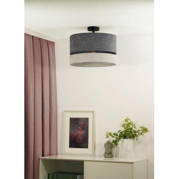 Duolla - Loftlampe DOUBLE 1xE27/15W/230V grå