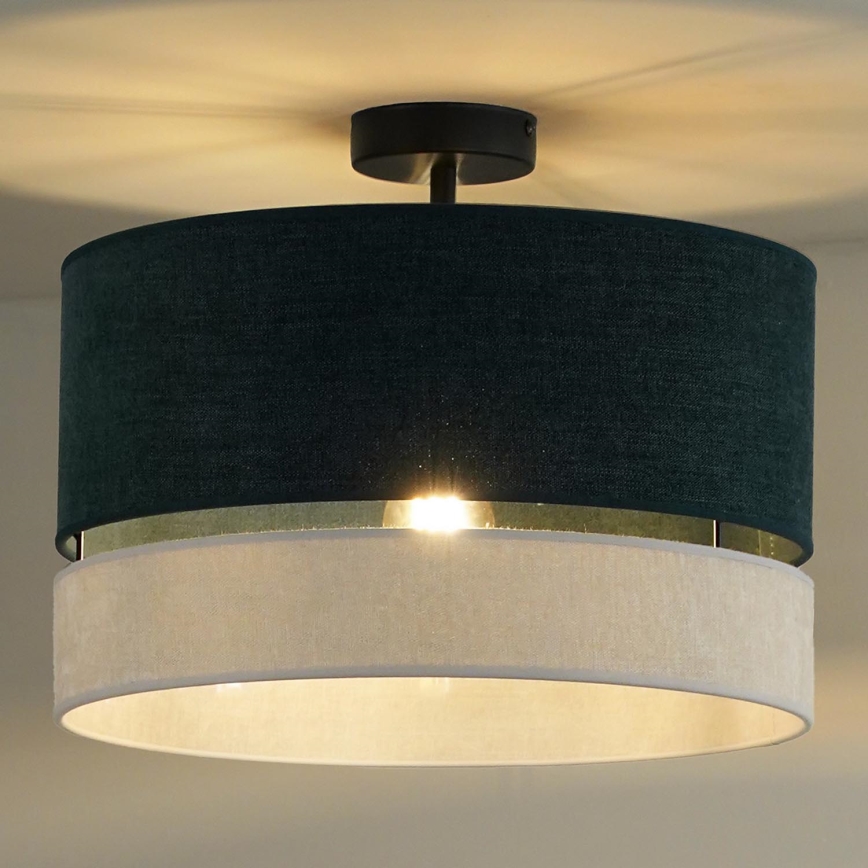 Duolla - Loftlampe DOUBLE 1xE27/15W/230V grøn/grå