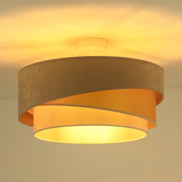 Duolla - Loftlampe KOBO 1xE27/15W/230V diameter 45 cm beige/guldfarvet/cremefarvet