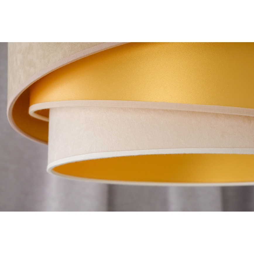 Duolla - Loftlampe KOBO 1xE27/15W/230V diameter 45 cm beige/guldfarvet/cremefarvet