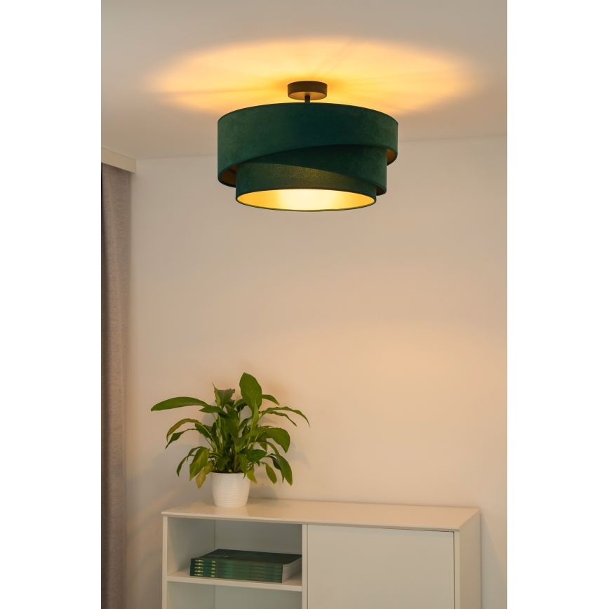 Duolla - Loftlampe KOBO 1xE27/15W/230V diameter 45 cm grøn