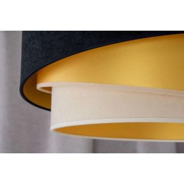 Duolla - Loftlampe KOBO 1xE27/15W/230V diameter 45 cm sort/guldfarvet/cremefarvet