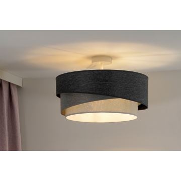 Duolla - Loftlampe KOBO 1xE27/15W/230V grå/hvid