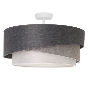 Duolla - Loftlampe KOBO 1xE27/15W/230V grå/hvid