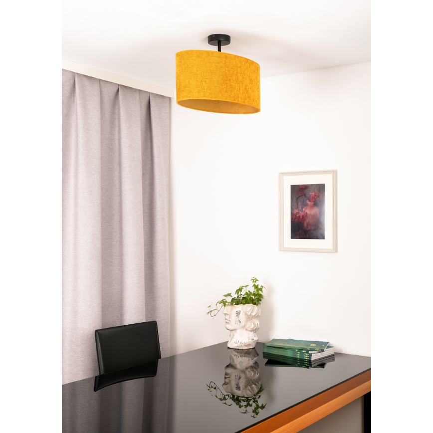 Duolla - Loftlampe OVAL 1xE27/15W/230V brun