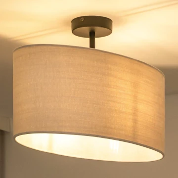 Duolla - Loftlampe OVAL 1xE27/15W/230V grå