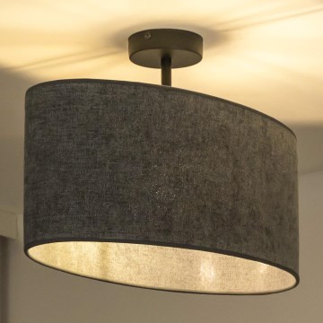 Duolla - Loftlampe OVAL 1xE27/15W/230V grå