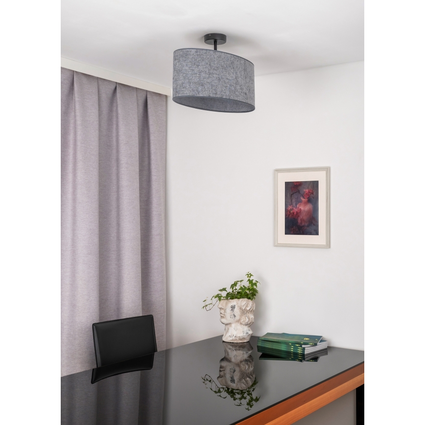 Duolla - Loftlampe OVAL 1xE27/15W/230V grå