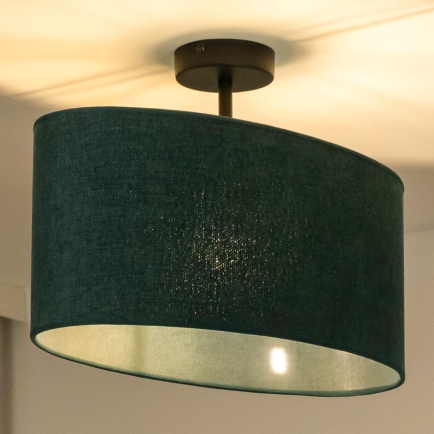 Duolla - Loftlampe OVAL 1xE27/15W/230V grøn