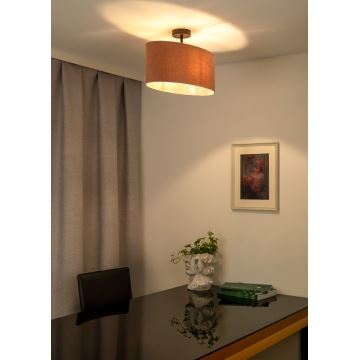 Duolla - Loftlampe OVAL 1xE27/15W/230V lyserød