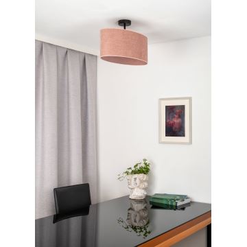 Duolla - Loftlampe OVAL 1xE27/15W/230V lyserød