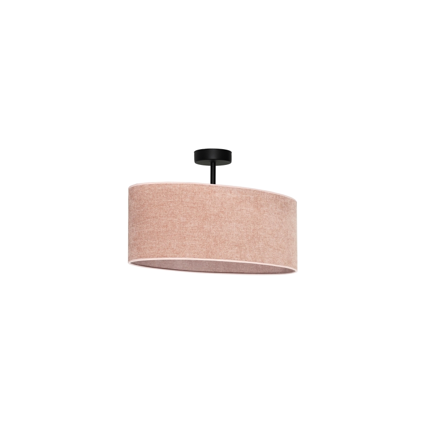 Duolla - Loftlampe OVAL 1xE27/15W/230V lyserød