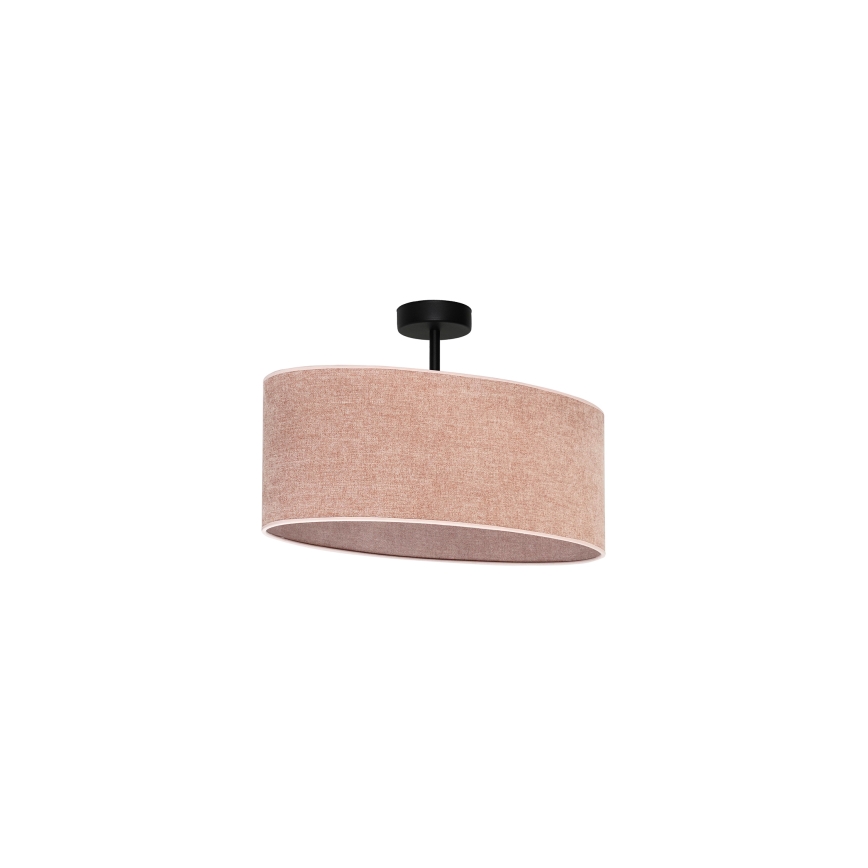 Duolla - Loftlampe OVAL 1xE27/15W/230V lyserød