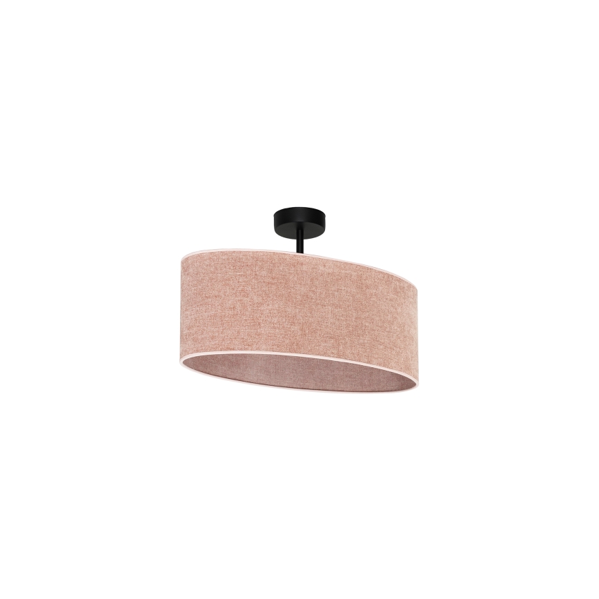 Duolla - Loftlampe OVAL 1xE27/15W/230V lyserød