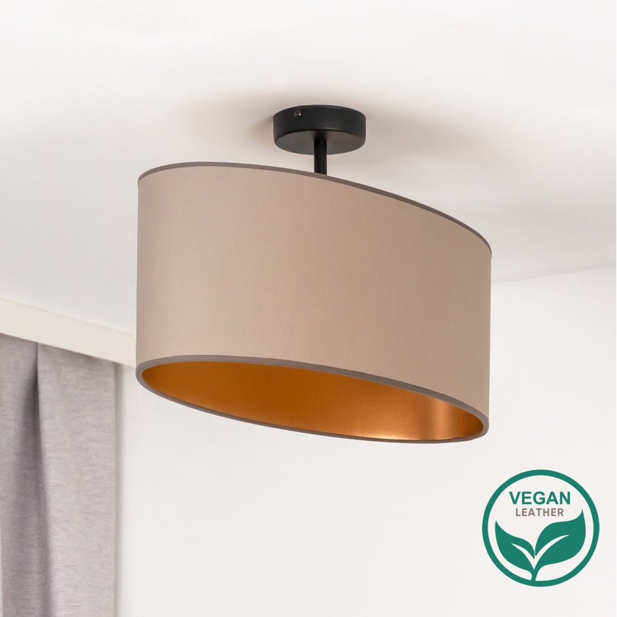 Duolla - Loftlampe OVAL VEGAN 1xE27/15W/230V beige