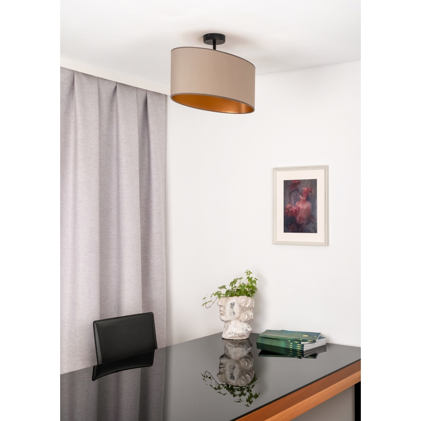 Duolla - Loftlampe OVAL VEGAN 1xE27/15W/230V beige