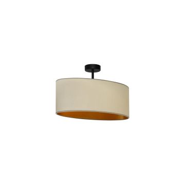 Duolla - Loftlampe OVAL VEGAN 1xE27/15W/230V beige