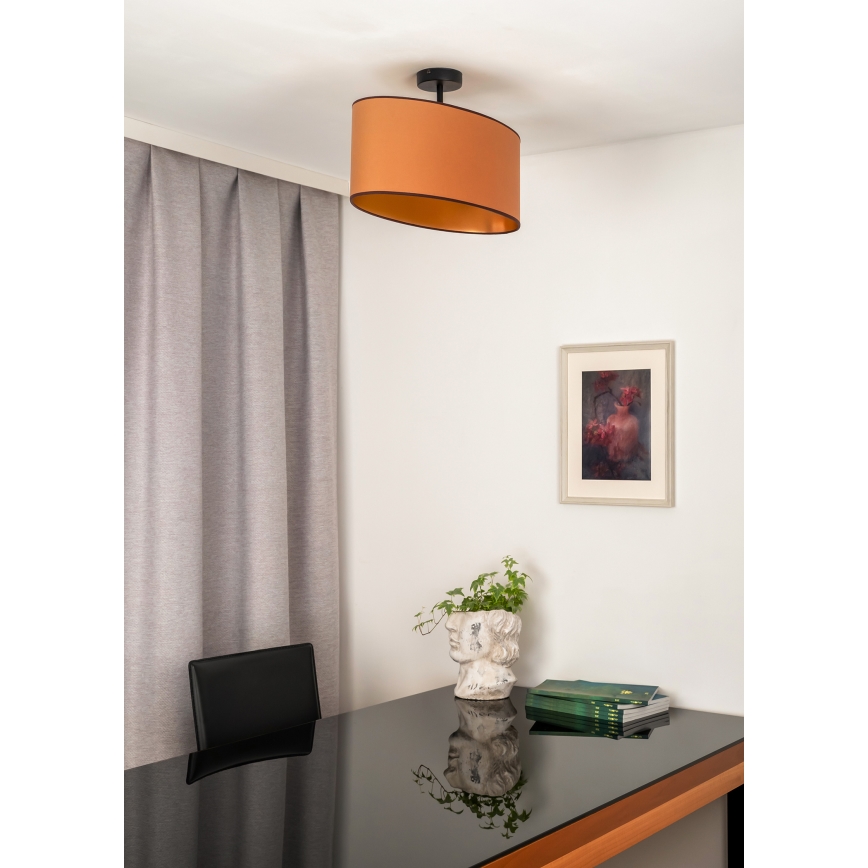 Duolla - Loftlampe OVAL VEGAN 1xE27/15W/230V brun