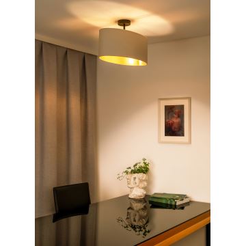 Duolla - Loftlampe OVAL VEGAN 1xE27/15W/230V cremefarvet