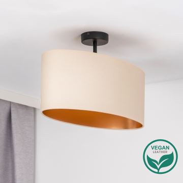 Duolla - Loftlampe OVAL VEGAN 1xE27/15W/230V cremefarvet