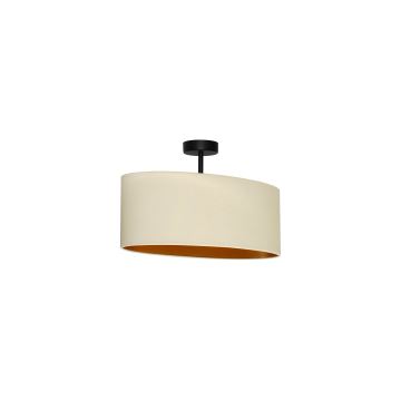 Duolla - Loftlampe OVAL VEGAN 1xE27/15W/230V cremefarvet