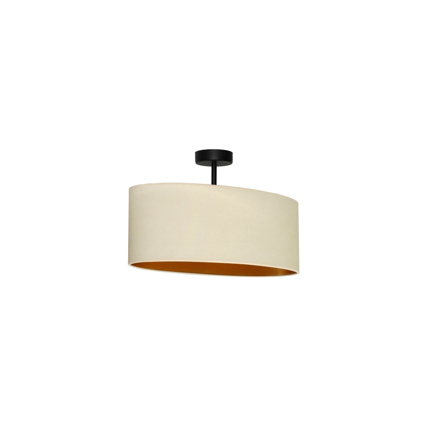 Duolla - Loftlampe OVAL VEGAN 1xE27/15W/230V cremefarvet