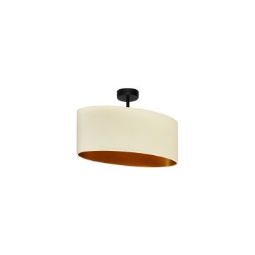 Duolla - Loftlampe OVAL VEGAN 1xE27/15W/230V cremefarvet