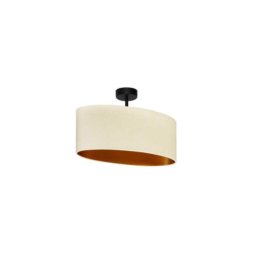 Duolla - Loftlampe OVAL VEGAN 1xE27/15W/230V cremefarvet