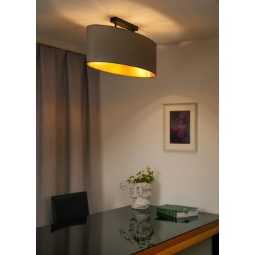 Duolla - Loftlampe OVAL VEGAN 2xE27/15W/230V beige