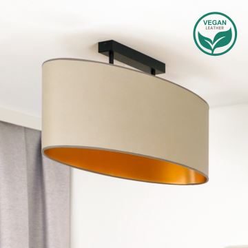 Duolla - Loftlampe OVAL VEGAN 2xE27/15W/230V beige