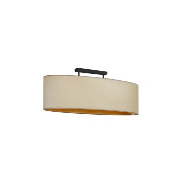 Duolla - Loftlampe OVAL VEGAN 2xE27/15W/230V beige