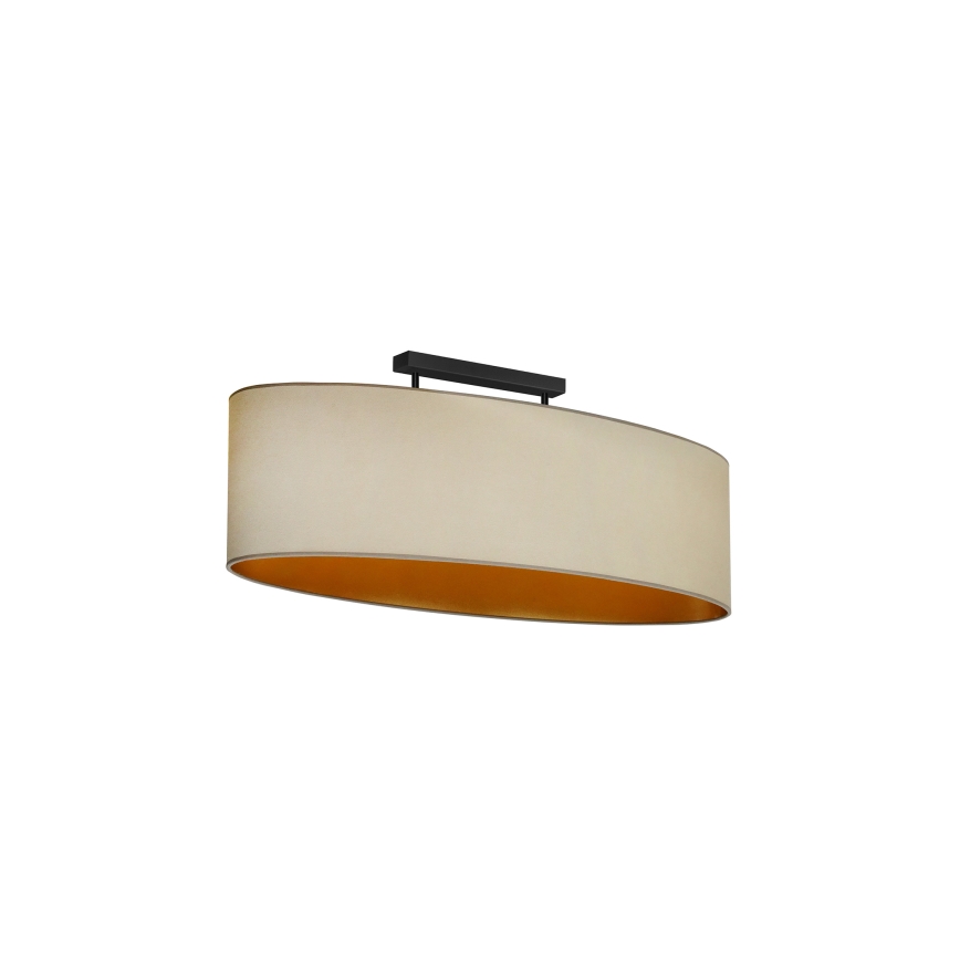 Duolla - Loftlampe OVAL VEGAN 2xE27/15W/230V beige