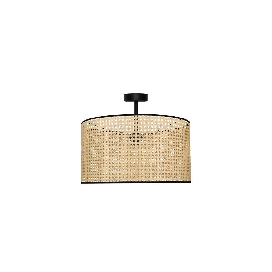 Duolla - Loftlampe ROLLER RATTAN 1xE27/15W/230V beige/sort