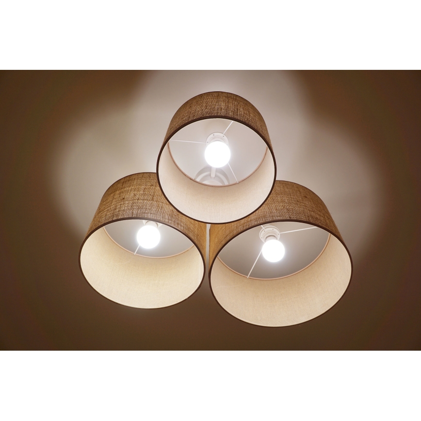 Duolla - Loftlampe ROLLER TRIO 3xE27/60W/230V beige