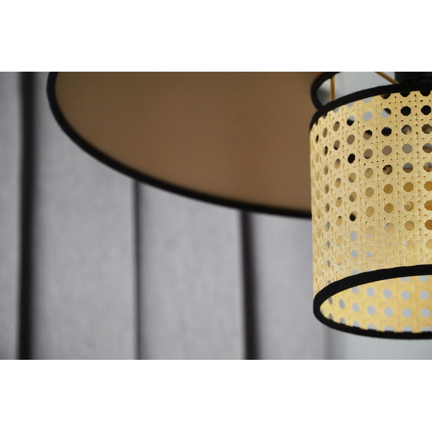 Duolla - Loftlampe TOKYO RATTAN 1xE27/15W/230V guldfarvet/Rattan