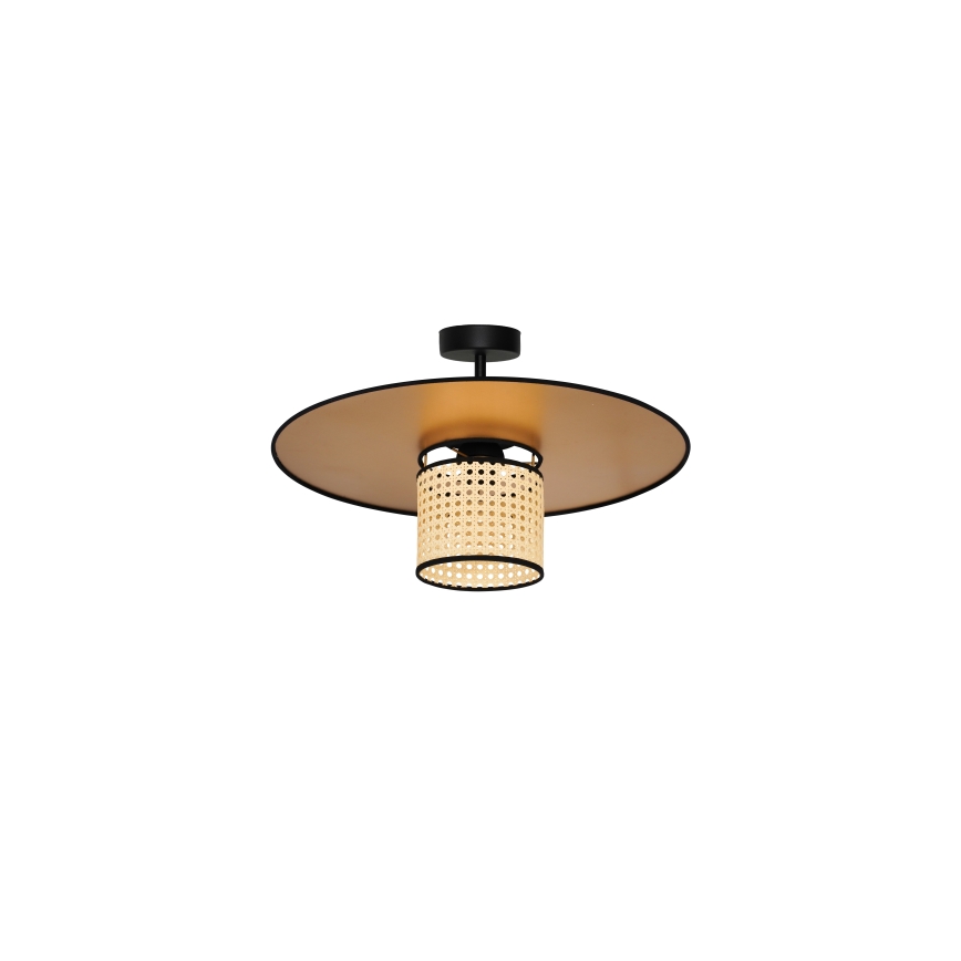 Duolla - Loftlampe TOKYO RATTAN 1xE27/15W/230V guldfarvet/Rattan