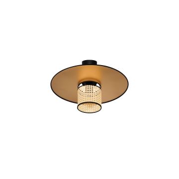 Duolla - Loftlampe TOKYO RATTAN 1xE27/15W/230V guldfarvet/Rattan